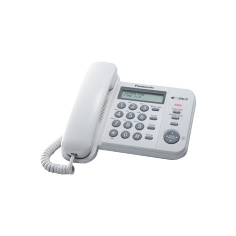 Panasonic | Corded | KX-TS560FXW | Built-in display | Caller ID | White | 198 x 195 x 95 mm | Phonebook capacity 50 entries | 58 - 2